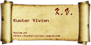 Kuster Vivien névjegykártya